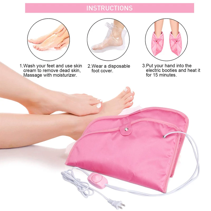 Paraffin Wax Heated Booties, Electric Heated Mittens Gloves for Hand & Foot Wax Treatment ,Therapy SPA Mitts for Women Beauty