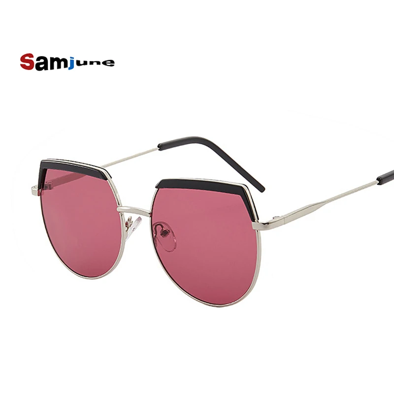 Samjune 2019 New Metal Eyebrow Sunglasses Irregular Round Trend Avant-garde Sunglasses Unisex Sunglasses