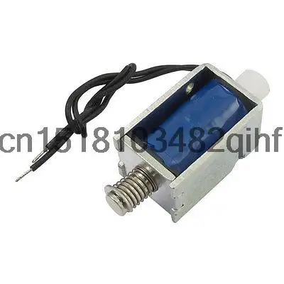 Spring DC 24V 0.4A 5mm Stroke 50GF Force Push Type Solenoid Electromagnet