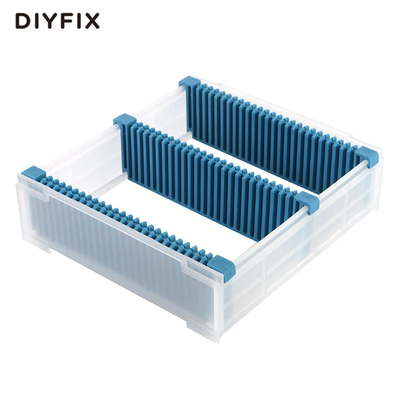 DIYFIX Mobile Phone Repair Tools Anti Static Adjustable LCD Screen Holder Plastic Tray for iPhone Samsung to Hold LCD Safely