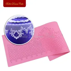 Castle Decoration Cake Lace Mat Crown Retro Lace Mold Silicone Sugar Lace Pad Cake Brim Decoration Mold DIY Tool LFM-29