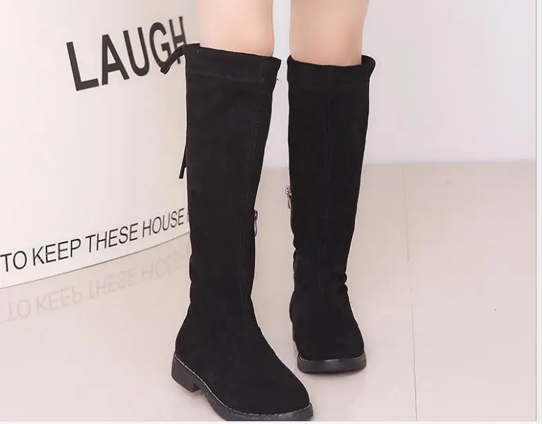 Autumn winter Warm suede children\'s boots Girls Knee-high Boots Princess Edition Children\'s Tall Boots Children High Kids Shoes