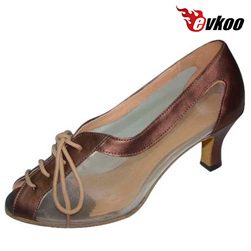 Evkoodance-Chaussures de danse à talons de 5/6/7cm pour femme, en maille, respirantes, pour salle de Rh, fête, OEM