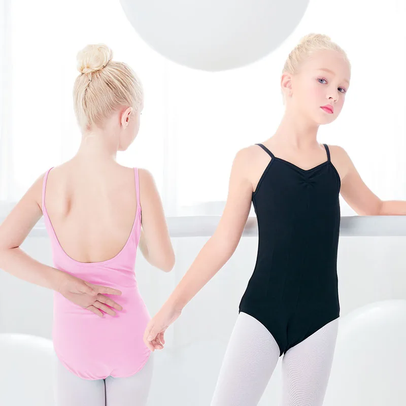 バレエダンサー用のバレリーナスーツ,ピンクと黒の水着,体操用バレエ衣装,プロバレエスーツ