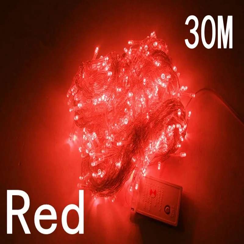 red colour 30m 240 led String Lights for Xmas Tree Holiday Wedding Party Decoration Halloween Restaurant or Bar and Home Garden