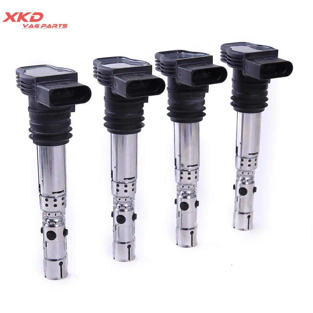 4Pcs Ignition Coils Set For V-W Je-tta Golf Passat Be-etle Bora AU-DI A4 A6 TT 1.8TURBO   06A 905 115 D