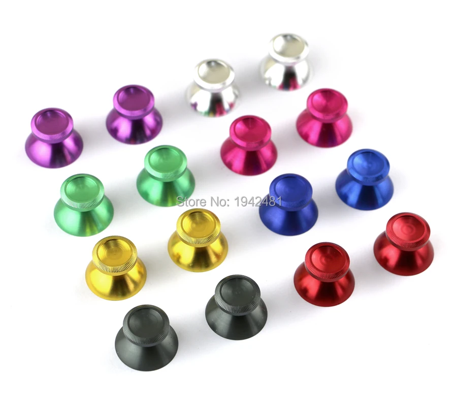 1set Aluminum Metal Analog Joystick thumb Stick grip Cap Replacement Repair Parts for Microsoft Xbox 360 Gamepad Controller
