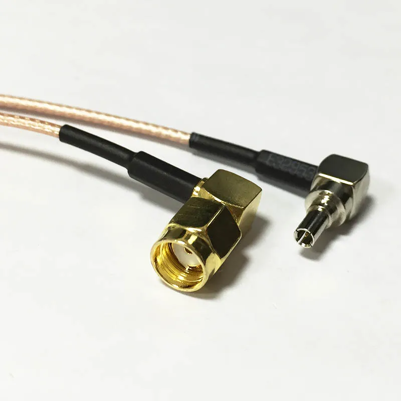 3G antenna adapter CRC9 right angle switch RP SMA male plug RA coax cable RG178 15cm wholesale