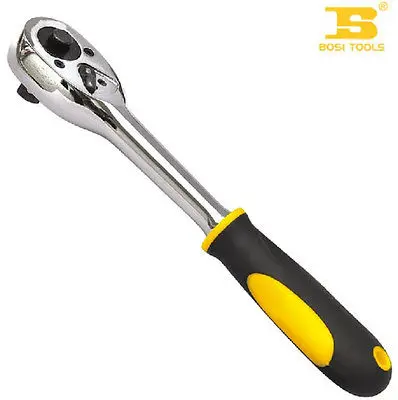 

Black and Yellow Plastic Coated Handle 3/8" Ratchet Wrench Tool Bar