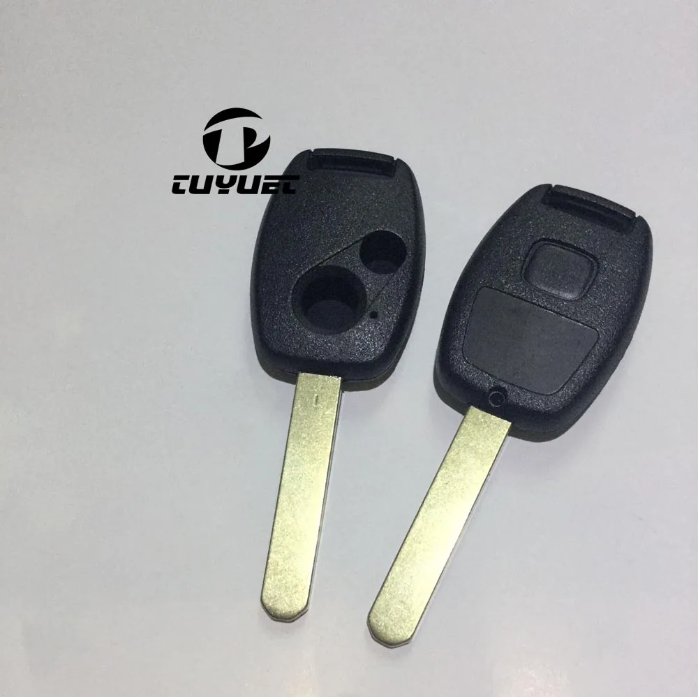 10PCS 2 Buttons Remote Key Shell For Honda Fit  Odyssey With Chip Groove FOB Key Case Blanks