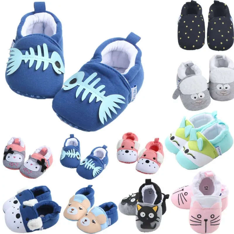 

Cute Baby Shoes Newborn Toddler Baby Boy Girl Crib Shoes Cartoon Animal Soft Sole Non-slip Infant Baby Shoes