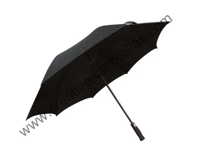 long-handle straight unbreakable self-defense golf umbrellas 14mm carbon fiberglass shaft and double fiber ribs,windproof