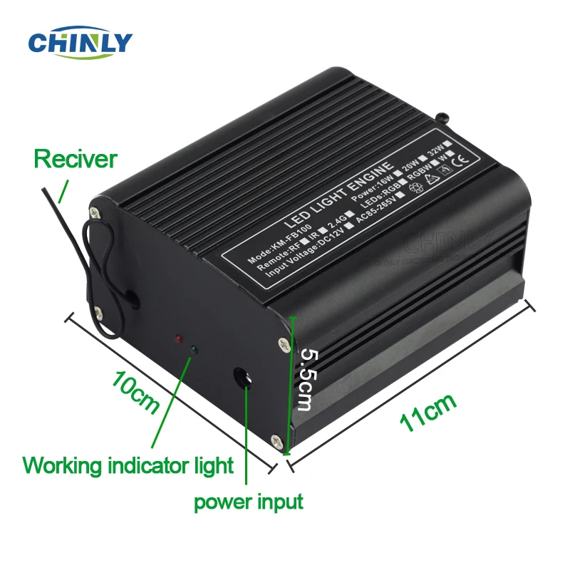 Fiber Optic Light Engine 16W RGBW LED Driver with RF Touch Remote Control Starry Sky Effect LED Lighting in Warranty 2 Years