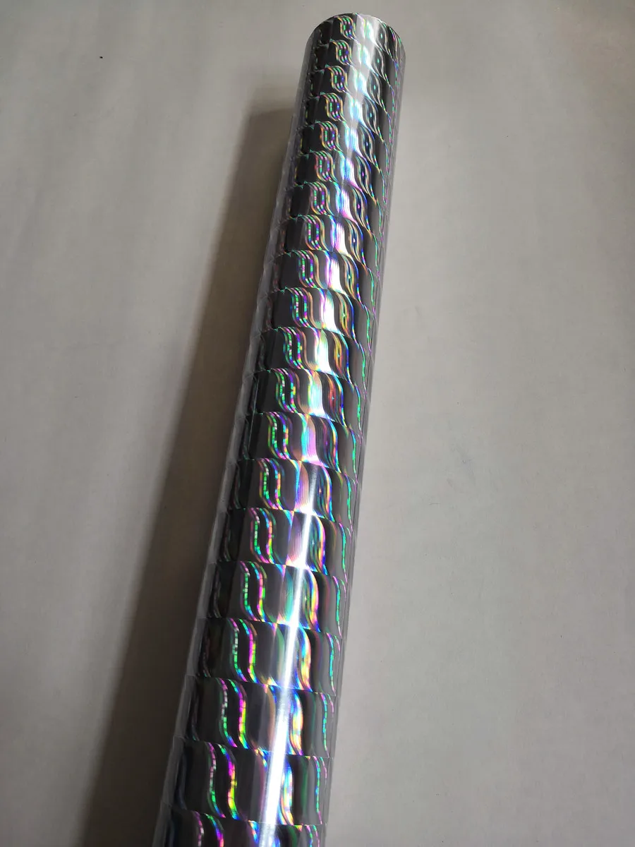 Folia holograficzna w kolorze srebrnym wzór przepięcia B11 prasa na gorąco na papierowej etykiecie kartowej lub folii do tłoczenia materiałów plastikowych