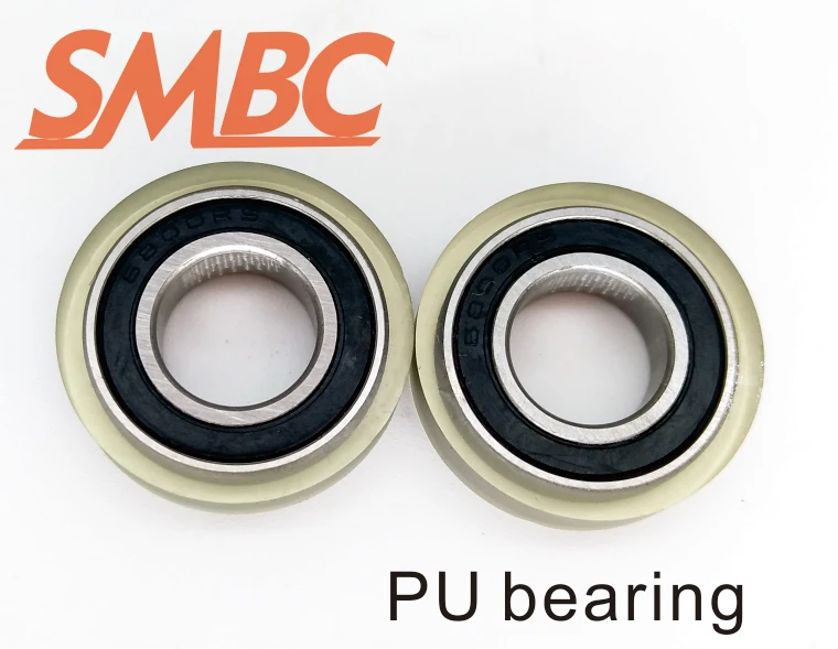 

10pcs [PU6800-22]10*22*5Free shipping Polyurethane PU Rubber Bearing 6800 2RS sorting machine sliding roller pulley Press pape