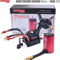 SURPASS HOBBY KK Waterproof Combo 4068 2050KV 2650KV Brushless Motor w/120A 150A Brushless ESC for 1/8 RC Drift Racing Car