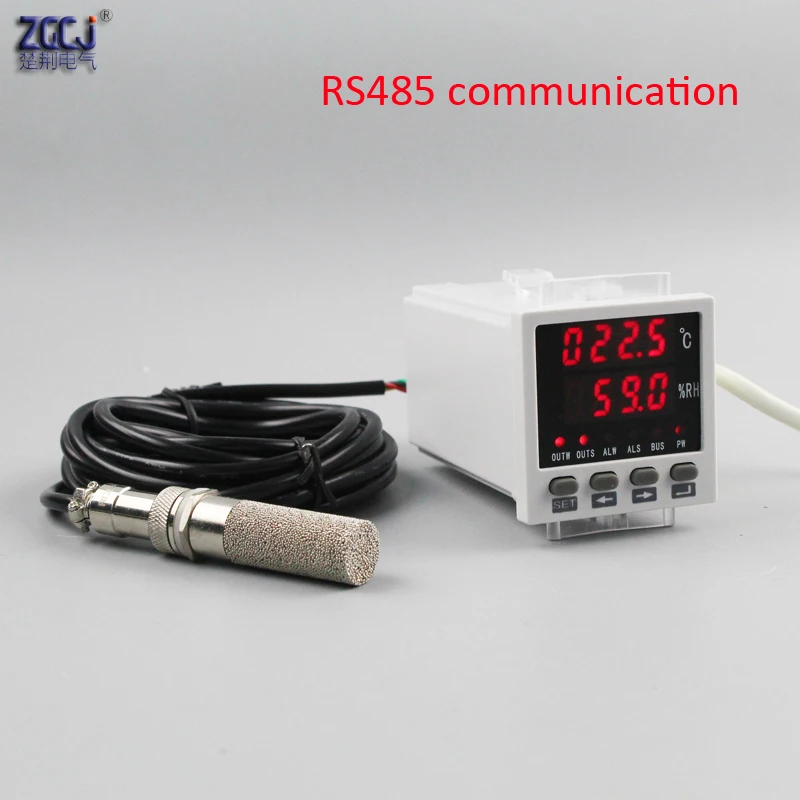 0-100'C 0-99.9%RH intelligent temperature and humidity controller remote control on off RS485 high temperature sensor