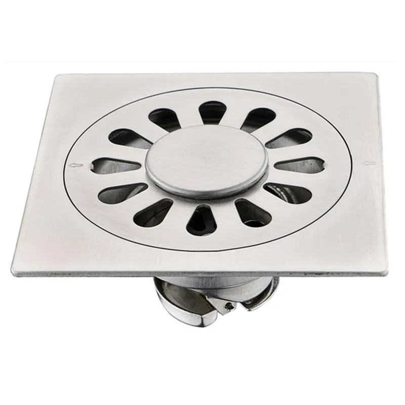 100*100mm 304 Stainless Steel Floor Drain Deodorization Square Shape Bathroom Drain Shower Drain Waste New High Quality