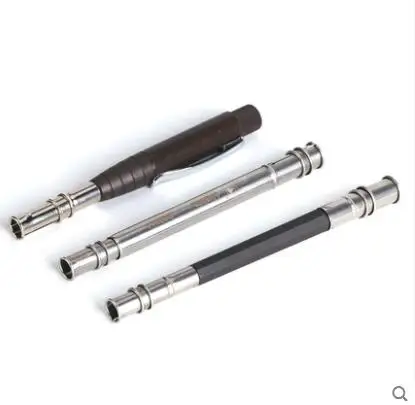 Multi-function Pencil Charcoal Extender 2 PCS/Lot Sketch Retractable Extension Metal Rotary Pen Holder Design With Pencil Sharpe