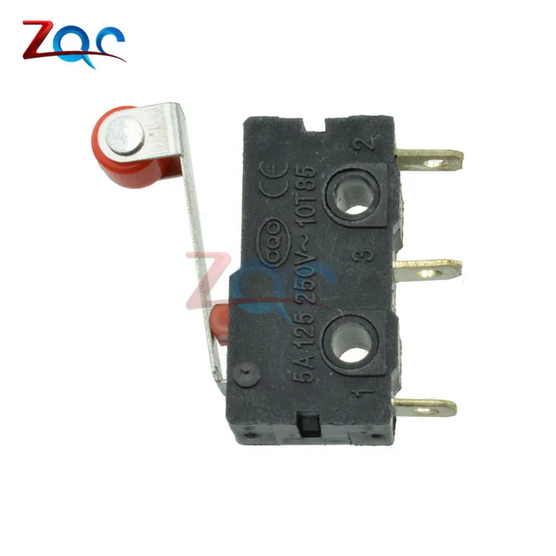 10Pcs KW12-3 Micro Roller Lever Arm Normally Open Close Limit Switch