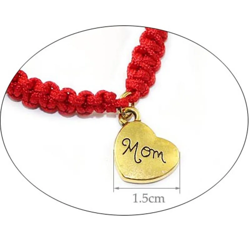Alloy Mom Charms Pendant Engraved Daughter Son Brother Sister Dad Vintage Peach Heart Charm For DIY Family Jewelry Making 10Pcs