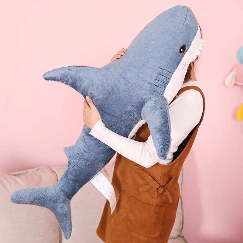 

80cm 100cm 130cm Plush Toys Stuffed Toy Shark Kids Children Toys Boys Cushion Girls Animal Reading Pillow for Birthday Gifts