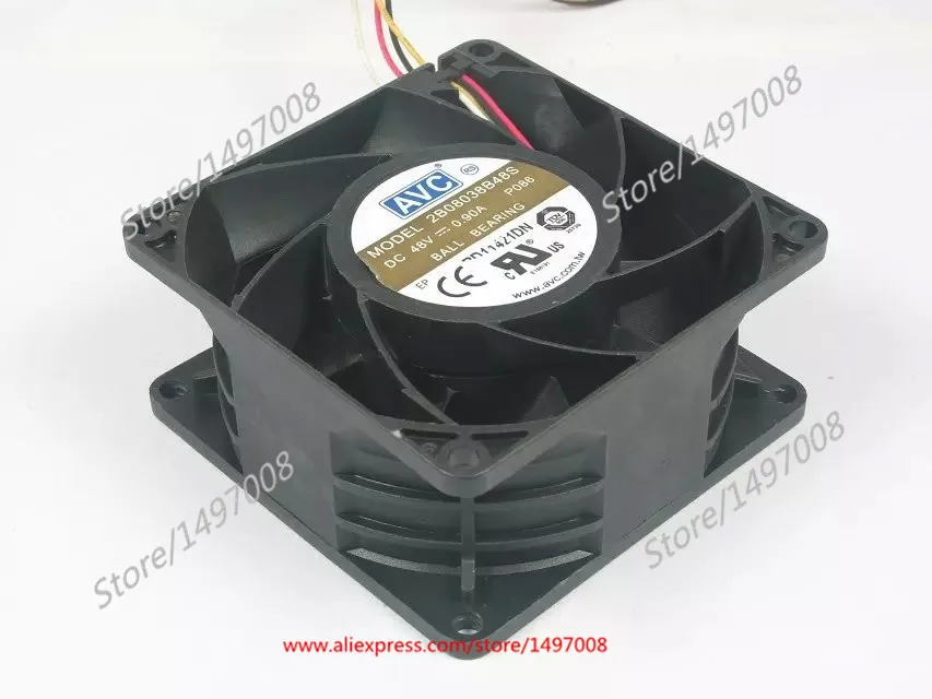 

AVC 2B08038B48S P086 DC 48V 0.90A 80x80x38mm Server Cooling Fan