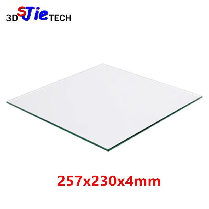 257x230x4mm UM2 Glass Build Plate Print high Borosilicate Table Glass for Heated Bed 3D printer parts