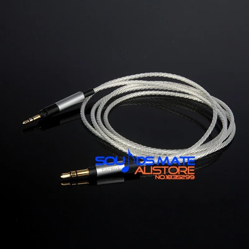 Upgrade Kabel HIFI Berlapis Perak untuk Sennheiser HD595 HD598 HD558 HD518 Headphone 3 Warna Pilih