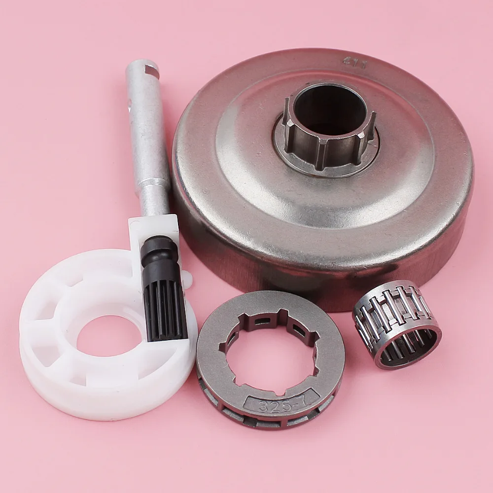 Clutch Drum Sprocket Rim Oil Pump Needle Bearing Kit For Husqvarna 55 51 Chainsaw Spare Part .325 7 Teeth Inner Hole 19mm