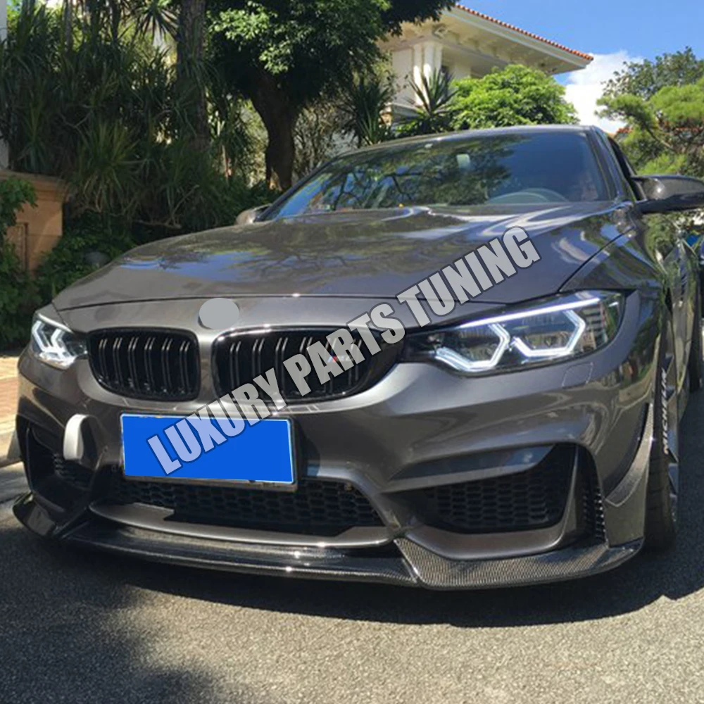 VRS Style Carbon Fiber Front Bumper Chin Lip for BMW F80 M3 F82 F83 M4 2014 - 2020