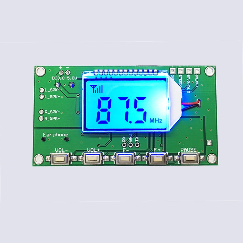 76.0MHz-108.0MHz FM Receiver Module Wireless Frequency Modulation FM Radio Module Digital Radio Receiver Board DIY Radio