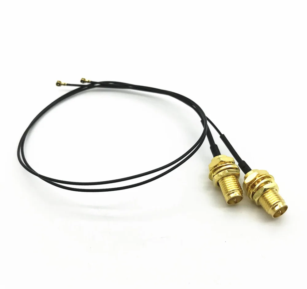 2 x 6dBi Dual Band M.2 IPEX MHF4 U.fl Cable to RP-SMA Wifi Antenna Set for Intel  BE200 AX210 AX200 9260 9560 8265 NGFF M.2 Card