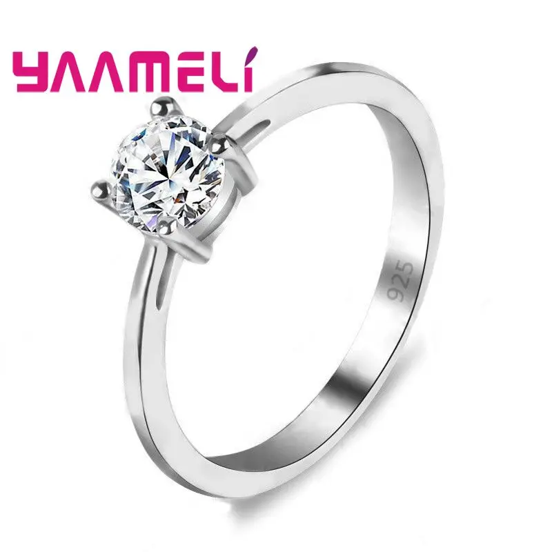 Wholesale 925 Sterling Silver Color Rings for Women Wedding Engagement Jewelry Cubic Zircon Band Anniversary Ring Mujer