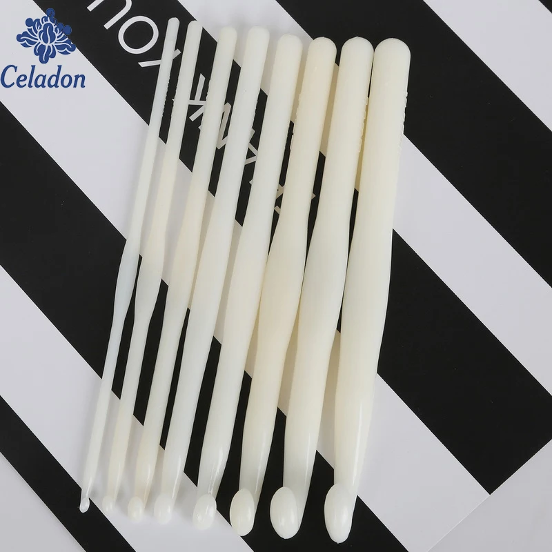 3 Pcs 8 sizes DIY Handmade Crafts Knitting Needles Set Kit Smooth Plastic  Crochet Hook Needle