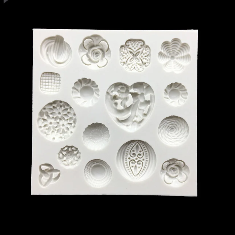 16 Gemstone 100% Platinum Silicone Sugarcraft Mould, Fondant Cake Decorating Tools Bakeware