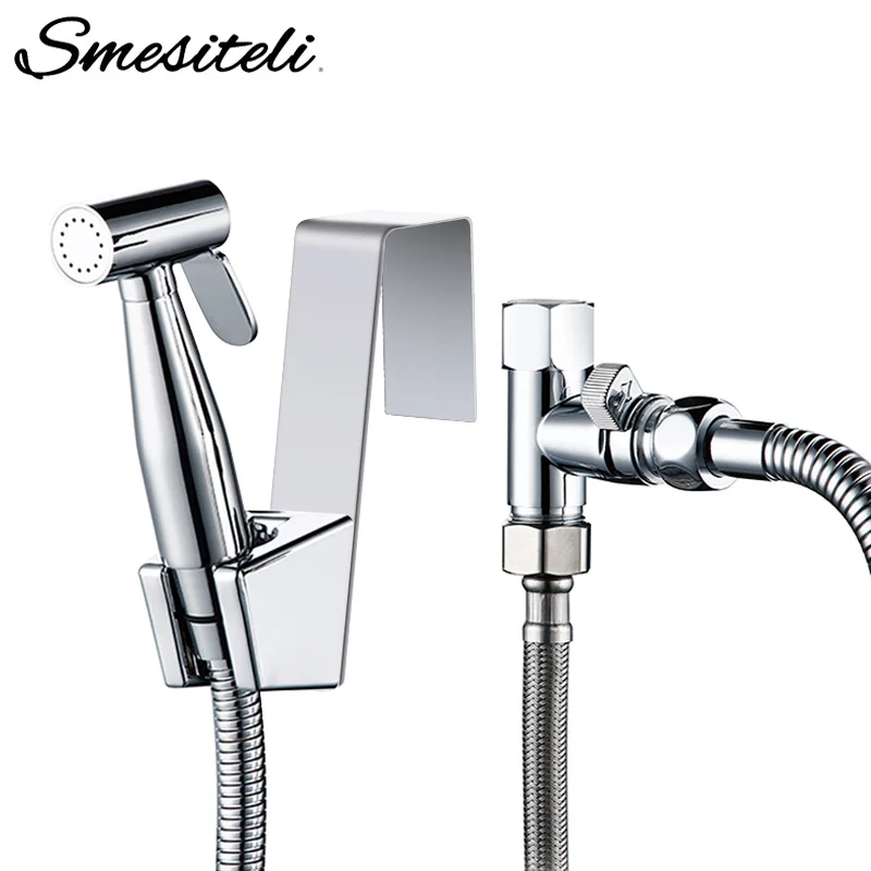 Smesiteli Toilet Bidet Sprayer Set Stainless Steel Bathroom Chrome Bidet Shower Sprayer 1/2