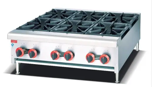 

Gas Range with 6 Burners Table Top, Multi-cooker Gas Fryer, Multi-Cooker, New Design