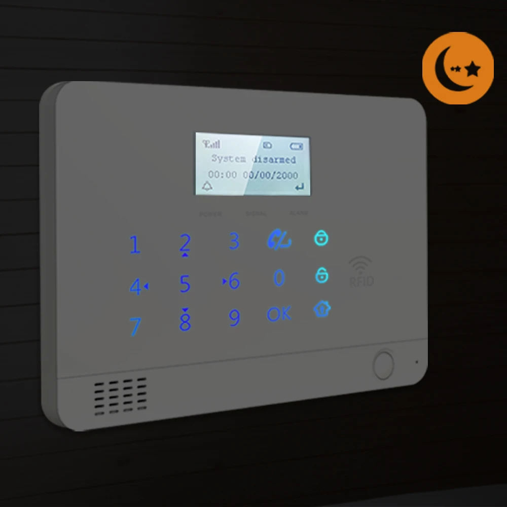 Wolf-Guard Diy Lcd Gsm Sms Wireless Home Alarm Security Inbraak System App Controle Deur/Raam Sensor Pir motion Detector