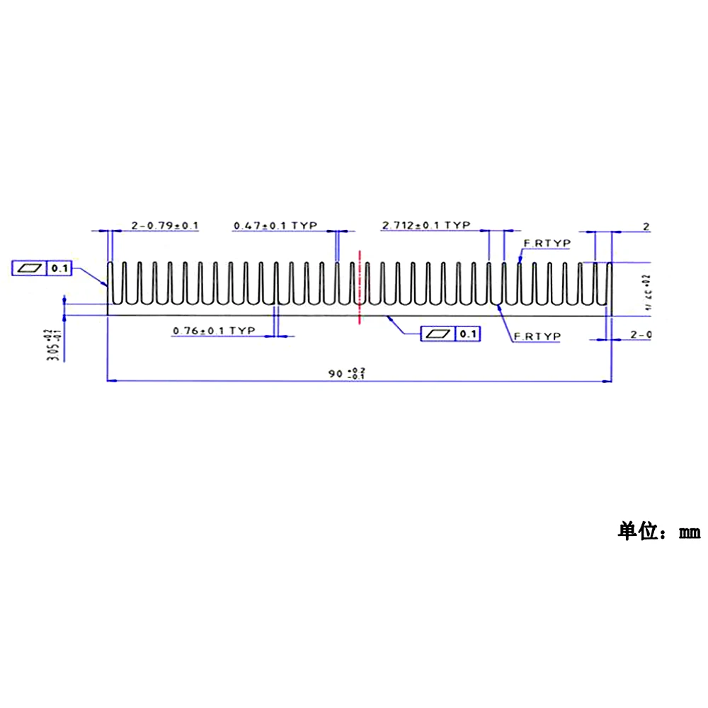 1PC High-power Aluminum Heat Sink Dense Tooth Radiator 90x90x15MM Electronic Cooling Plate Aluminum Bar