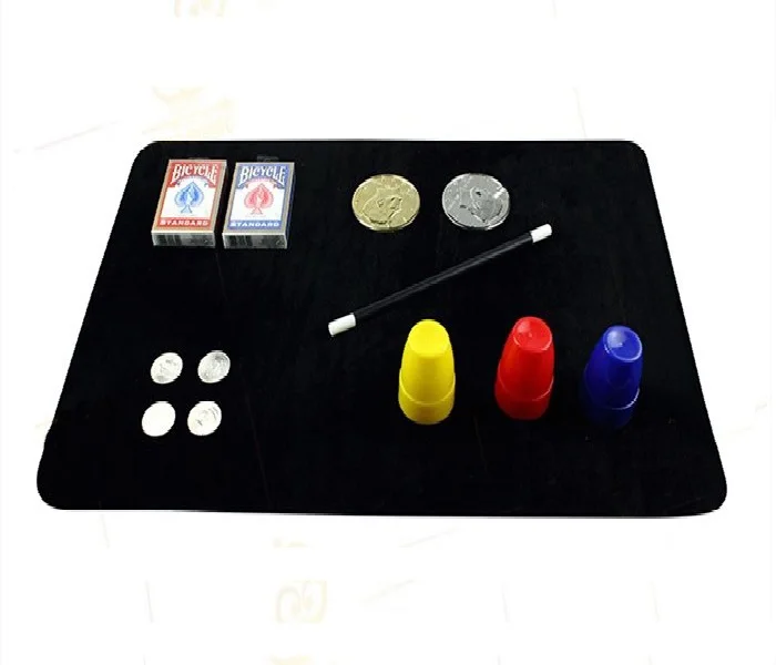 Large Size Black High Quality Professional Card Deck Mat Close Up Stage Magic Tricks Pad For Poker Coin Prop illusion Magia Toy