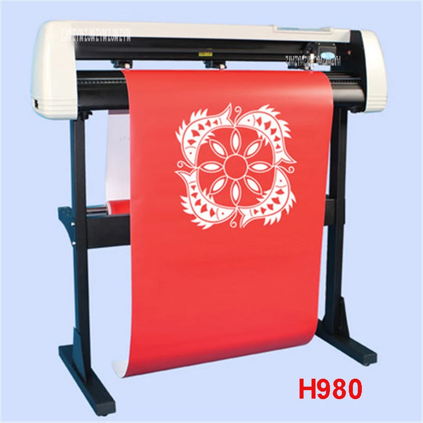 Cutting Plotter With Stand Garment /Silhouette Reflective media Cuttter Machine 100W Auto-contour 780mm / s 110V/220V H980