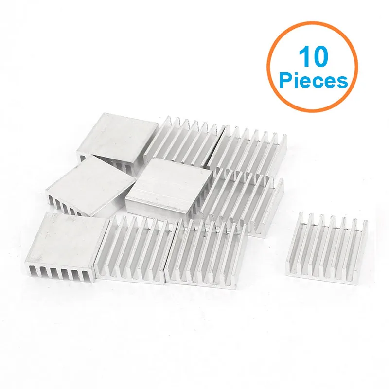 En-Labs 10pcs/lot Aluminum Heatsink 20x20x6mm Electronic Chip Cooling Radiator Cooler for IC MOSFET SCR Heat Sink Extrusion Fins