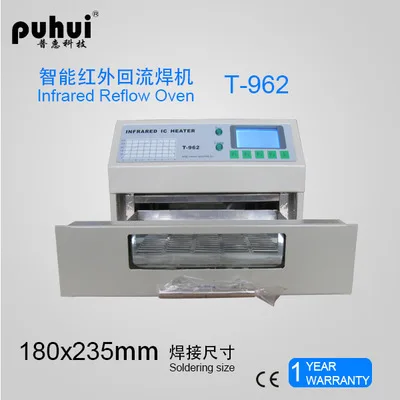 Hot sell,In Stock PUHUI T-962 800W Infrared IC Heater Desktop Reflow Solder Oven BGA SMD SMT Rework Station  Reflow Wave Oven