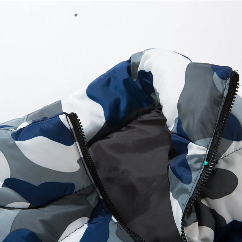 DAVYDAISY Camouflage Vest Men Fashion Stand Collar Casual Brand Clothing Sleeveless Thick Warm Military Waistcoat DS140