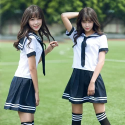 School uniform set Student uniform tie Sailor suit set Table costume Japanese school uniform Girl Summer