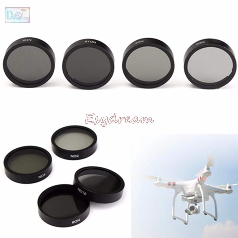 Neutral Density ND2 + ND4 + ND8 + ND16 Lens Filter Kit for DJI Phantom 3 Advanced / Standard / Professional / SE / 4 Accessories