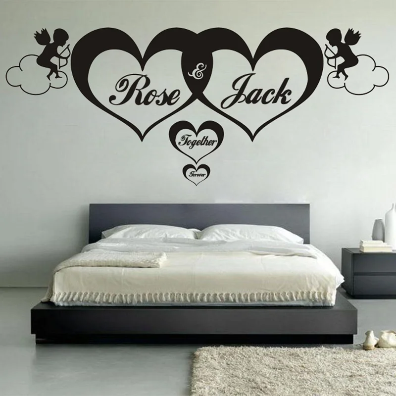 

Custom-made Love Personalised Name Heart Forever Wall Art Stickers Kid Decor Mural-You choose Name and Color Vinyl wall stickers