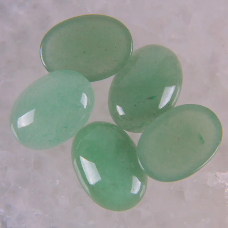 18x13MM Green Aventurine Oval CAB Cabochon Jewelry For Woman Gift Bead (10 pcs/lot) H022