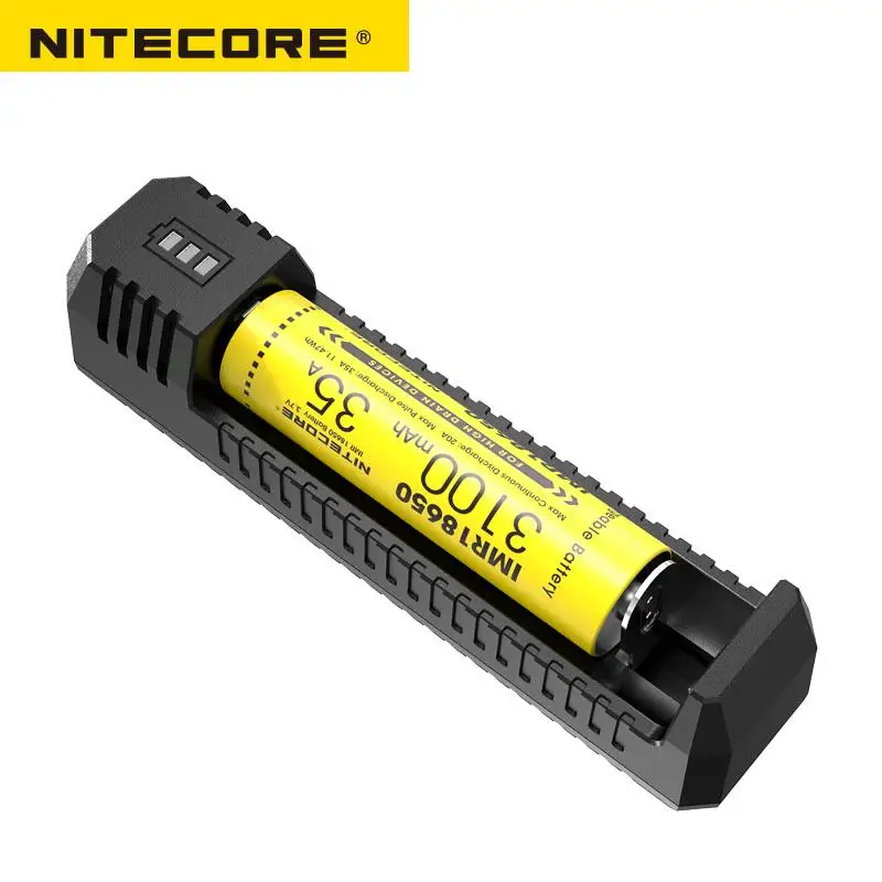 شاحن بطارية الأصلي NITECORE UI1 UI2 موديل 100% محمول مزود بمنفذ USB وبطارية ليثيوم أيون متوافقة مع بطارية 26650 20700 21700 18650 16340 14500